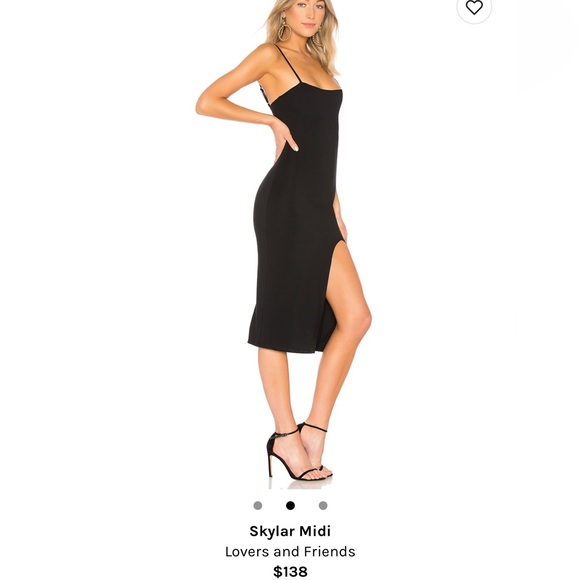 Lovers and Friends Black Midi Dress - Picture 2 of 6